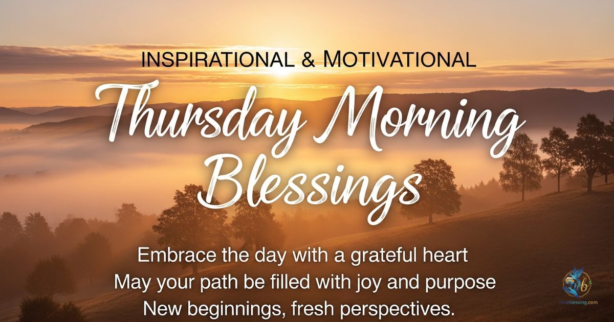  Inspirational & Motivational Thursday Morning Blessings