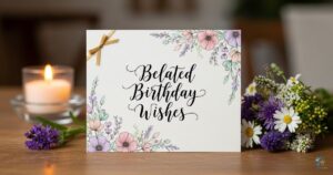 300+ Elegant Belated Birthday Wishes, Messages, and Greetings