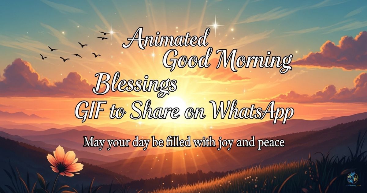 Animated Good Morning Blessings GIF to Share on WhatsApp