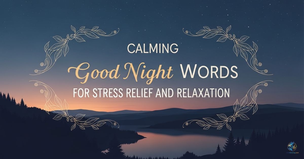 Calming Good Night Words for Stress Relief and Relaxation