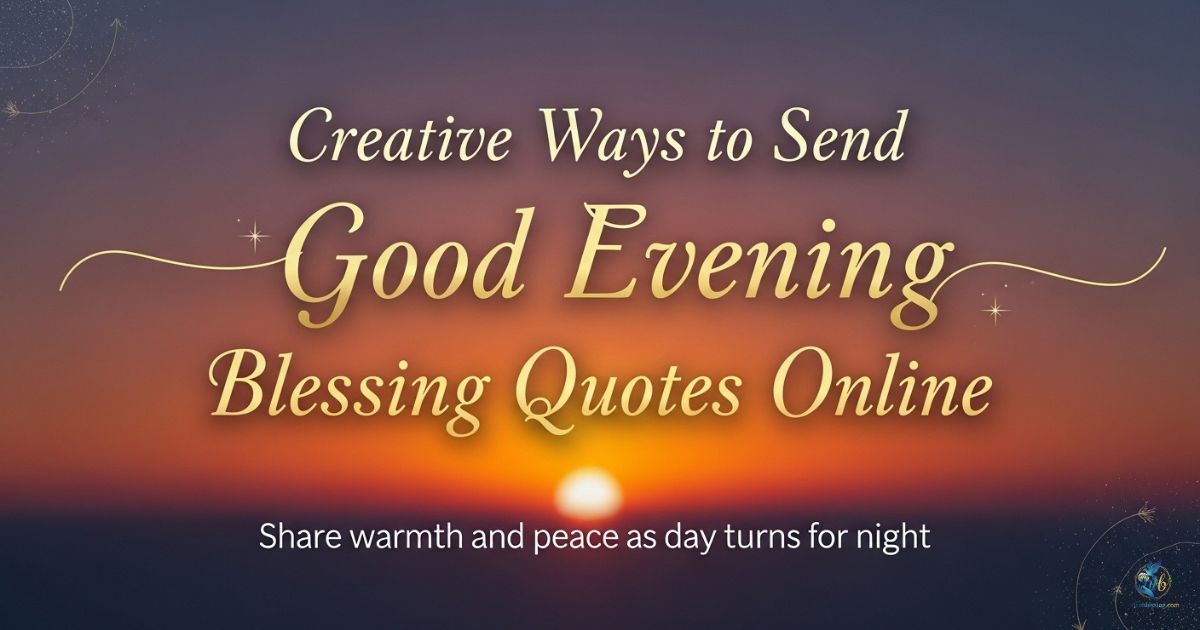 Creative Ways to Send Good Evening Blessing Quotes Online