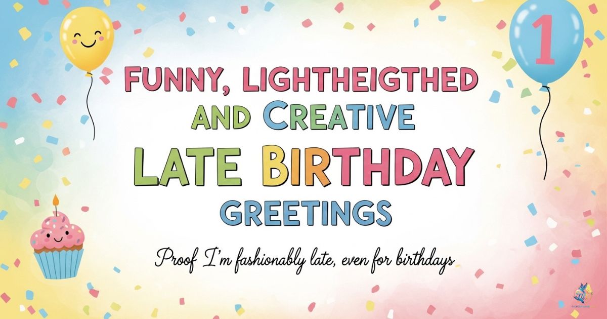 Funny, Lighthearted, and Creative Late Birthday Greetings
