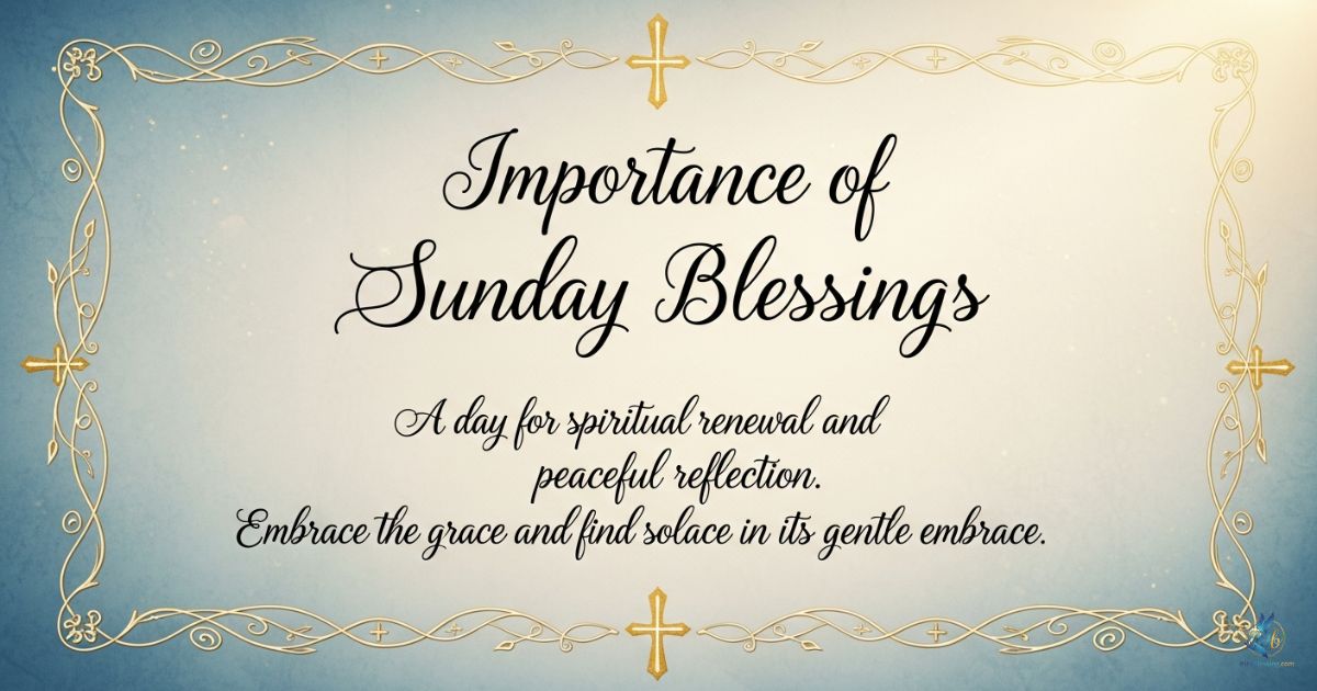 Meaning & Spiritual Importance of Sunday Blessings