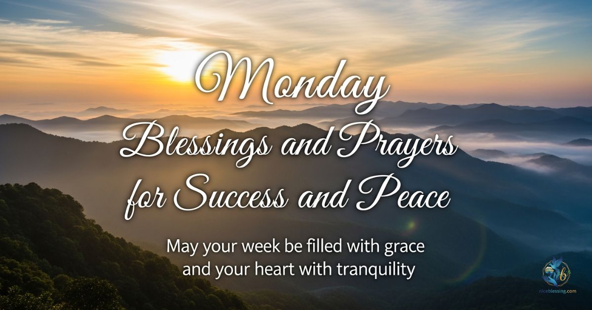 Monday Blessings and Prayers for Success and Peace