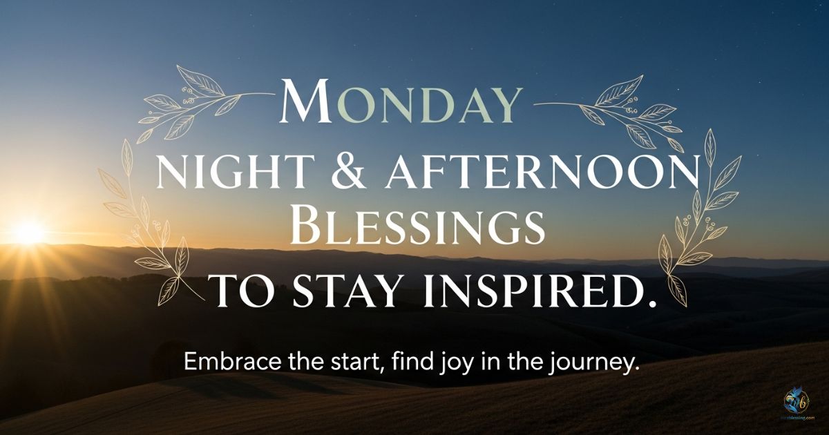 Monday Night & Afternoon Blessings to Stay Inspired
