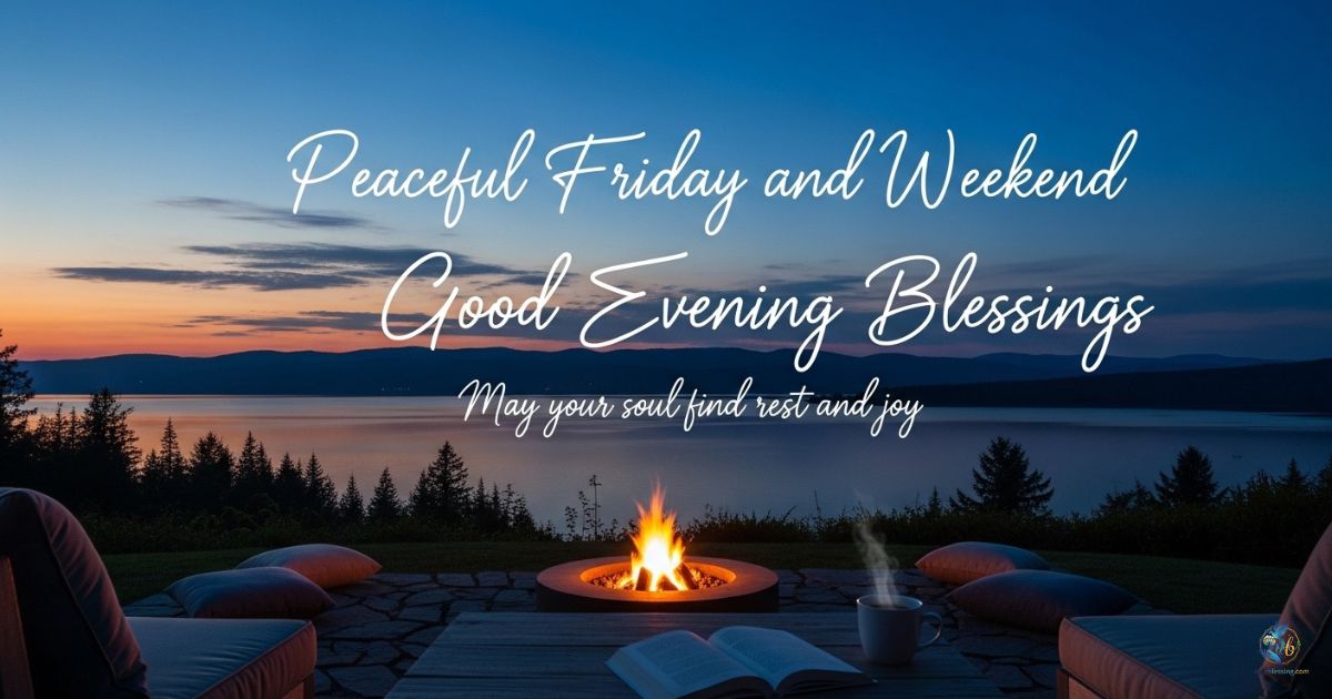 Peaceful Friday and Weekend Good Evening Blessings