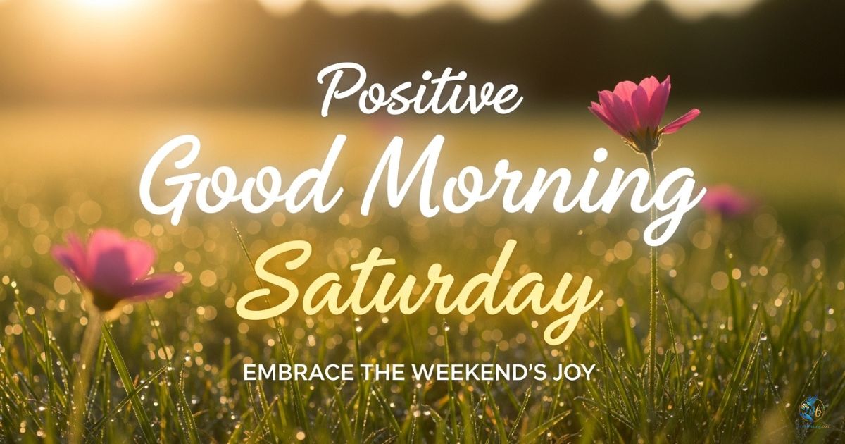 Positive Good Morning Saturday Blessings to Start Your Weekend Right