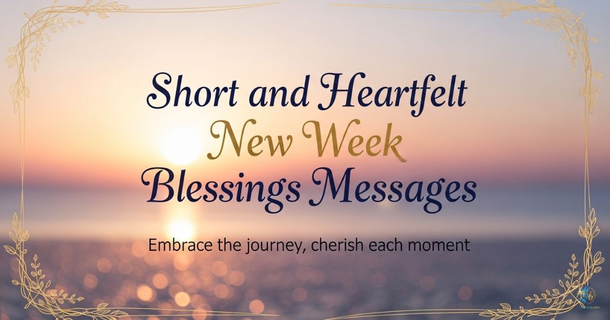 Short and Heartfelt New Week Blessings Messages