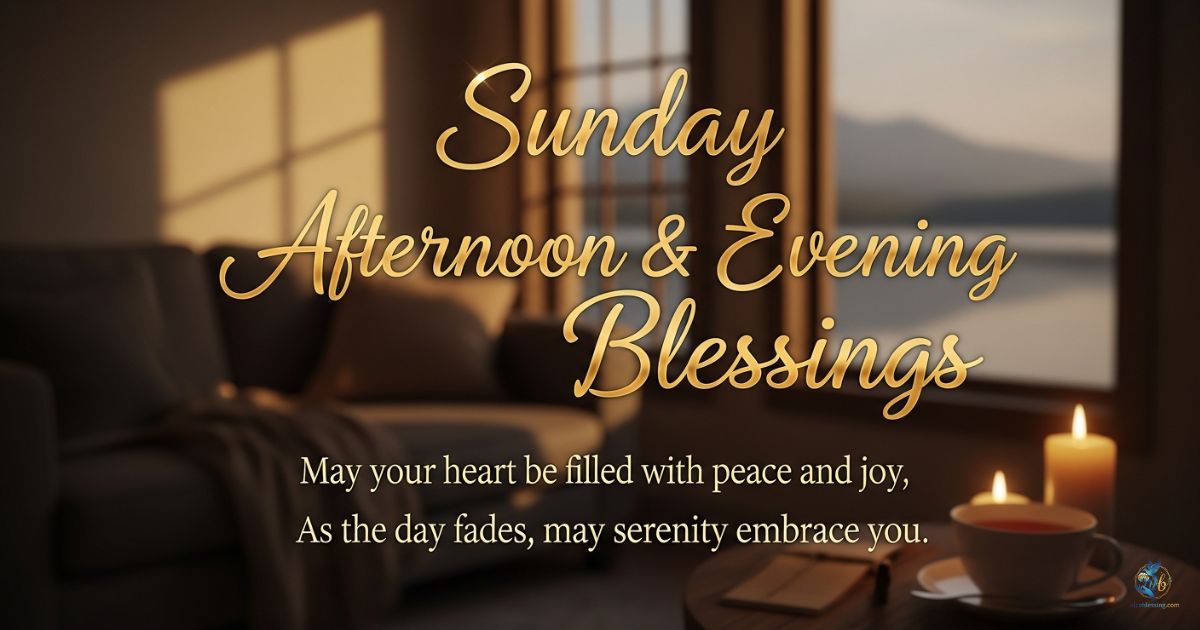 Sunday Afternoon & Evening Blessings for Calm Reflection