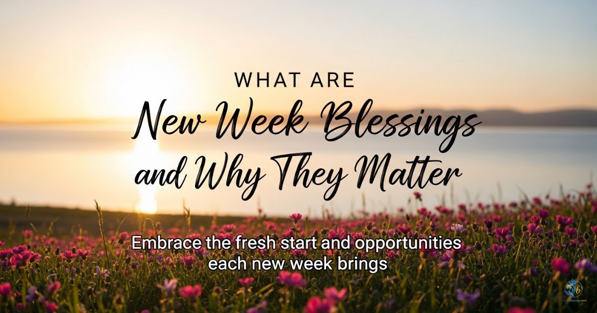 What Are New Week Blessings and Why They Matter