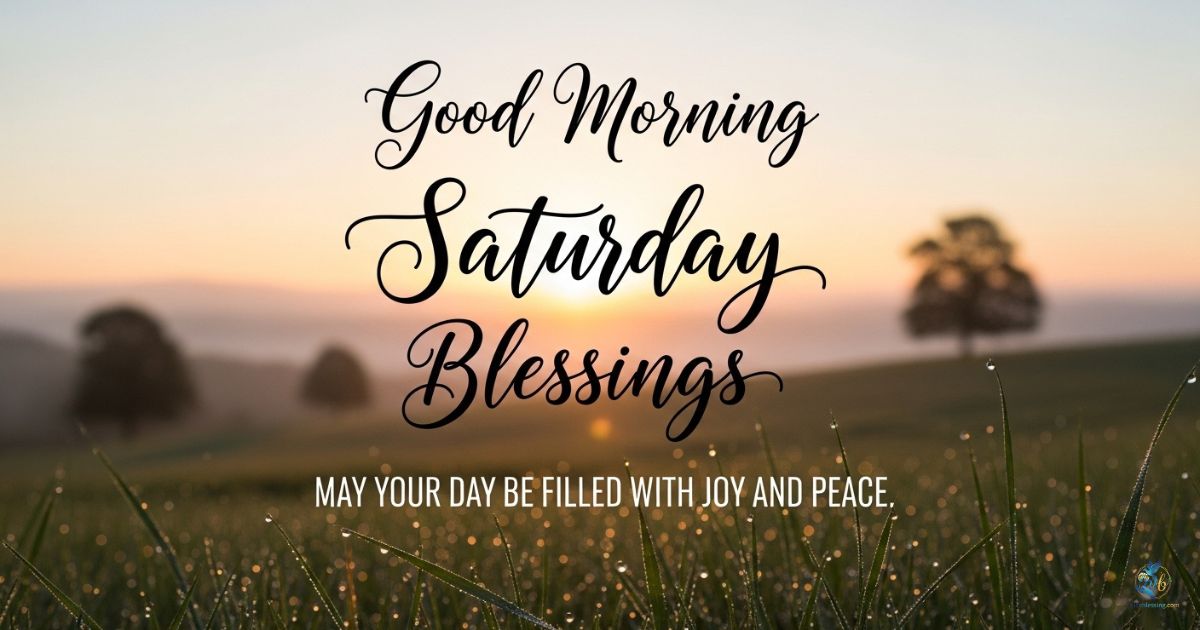 Why Good Morning Saturday Blessings Make Weekends More Meaningful
