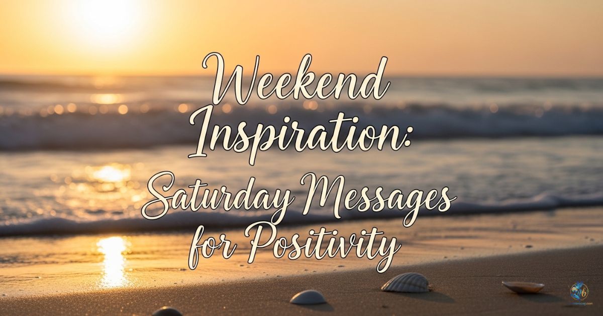 Weekend Inspiration: Saturday Messages for Positivity