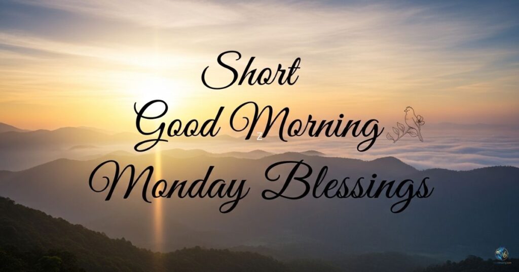 Short Good Morning Monday Blessings
