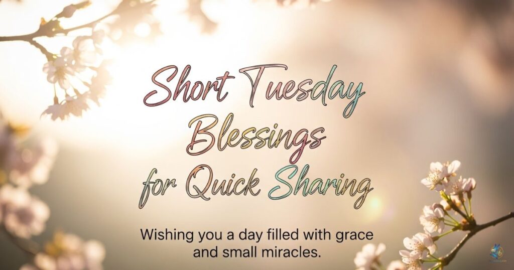 Short Tuesday Blessings for Quick Sharing