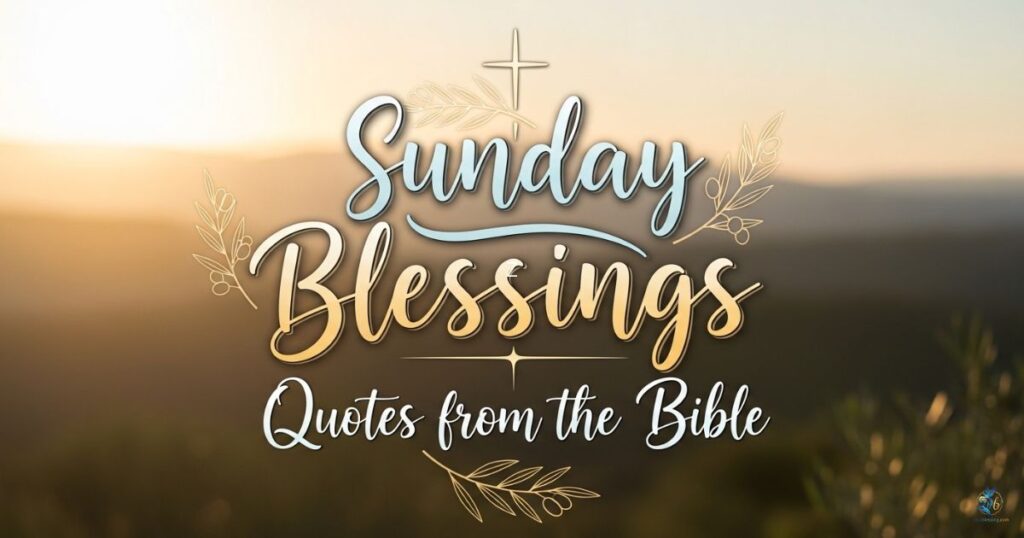Sunday Blessings Quotes from the Bible