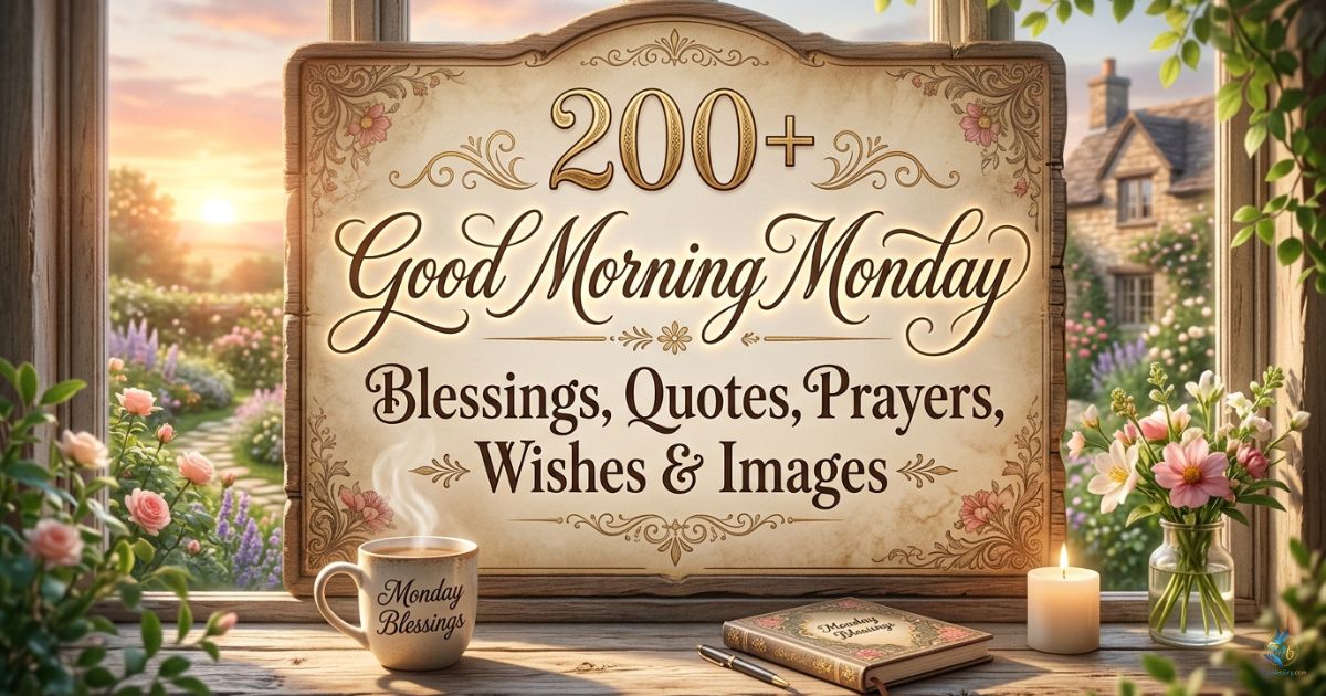 200+ Good Morning Monday Blessings, Quotes, Prayers, Wishes & Images 