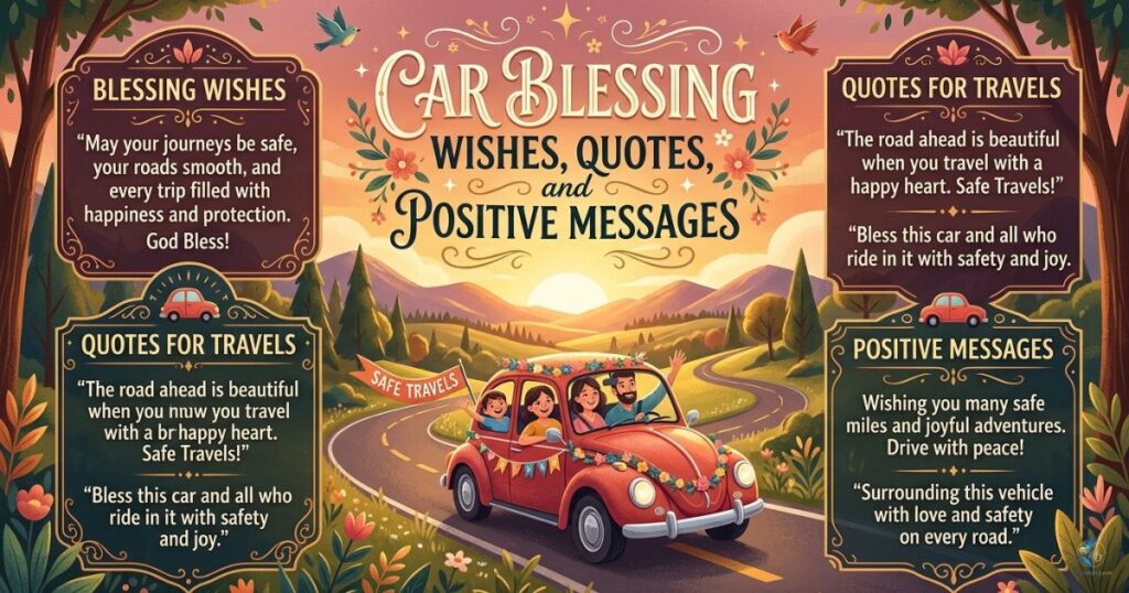 Car Blessing Wishes, Quotes, and Positive Messages