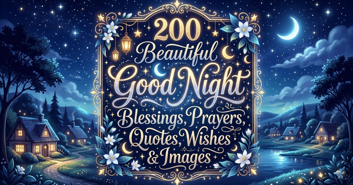 200 Beautiful Good Night Blessings, Prayers, Quotes, Wishes & Images