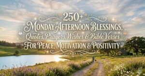 250+ Monday Afternoon Blessings, Quotes, Prayers, Wishes & Bible Verses for Peace, Motivation & Positivity 