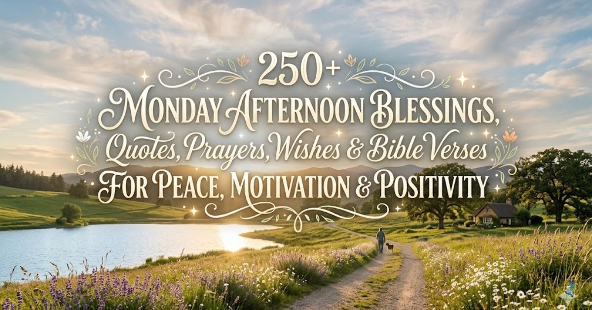 250+ Monday Afternoon Blessings, Quotes, Prayers, Wishes & Bible Verses for Peace, Motivation & Positivity 