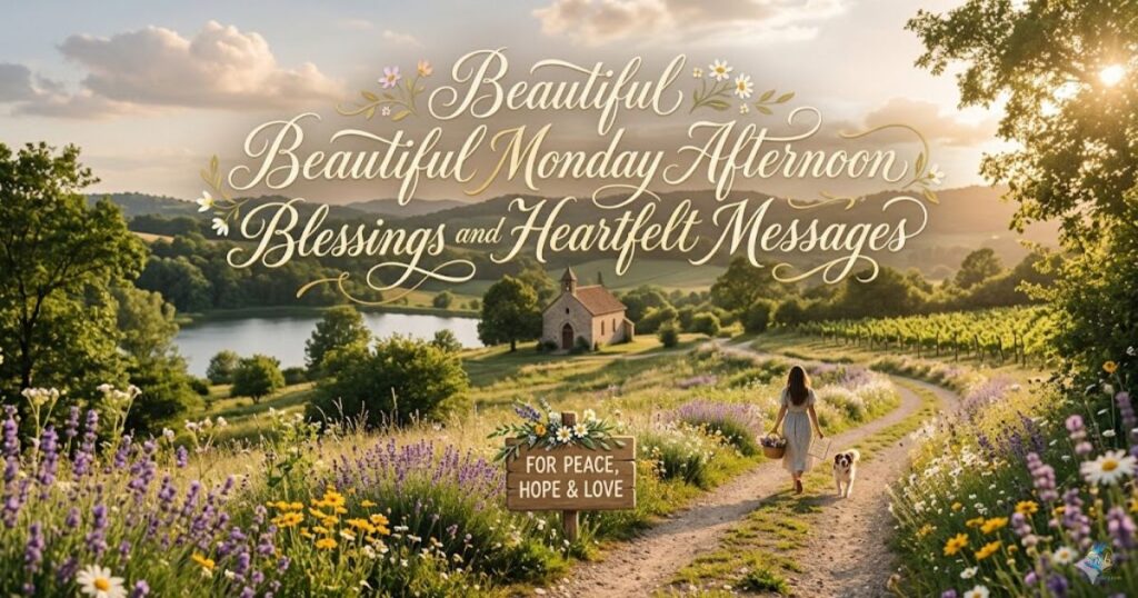 Beautiful Monday Afternoon Blessings and Heartfelt Messages