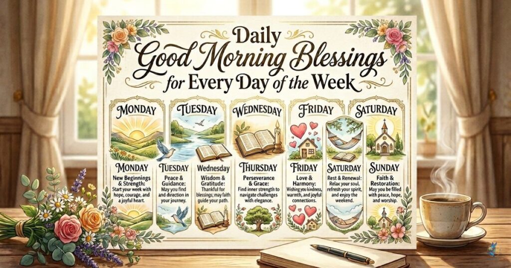 Daily Good Morning Blessings for Every Day of the Week