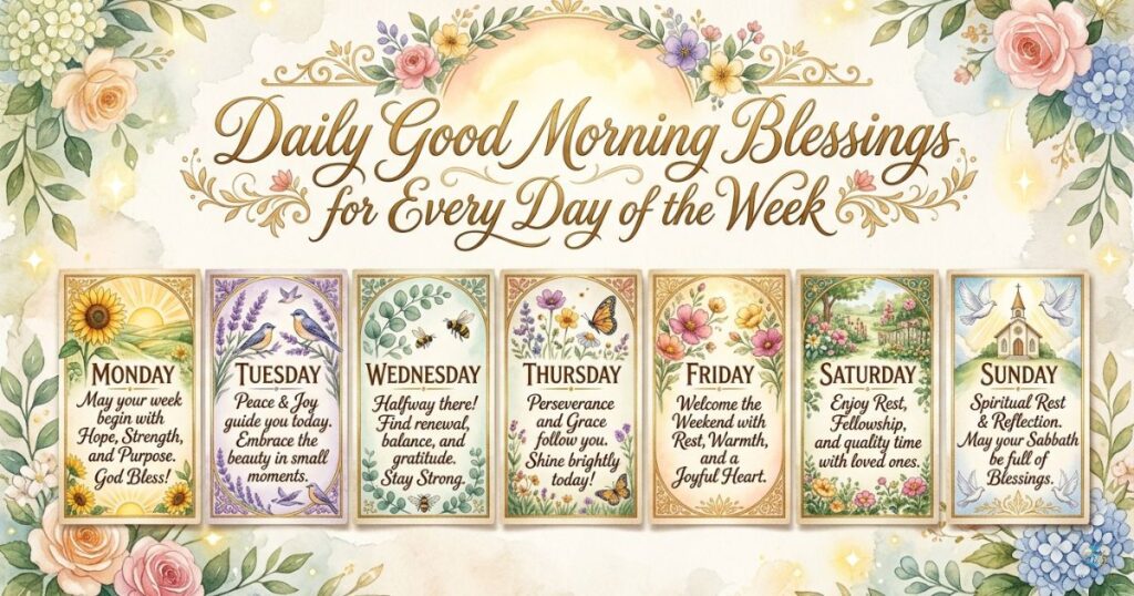 Daily Good Morning Blessings for Every Day of the Week