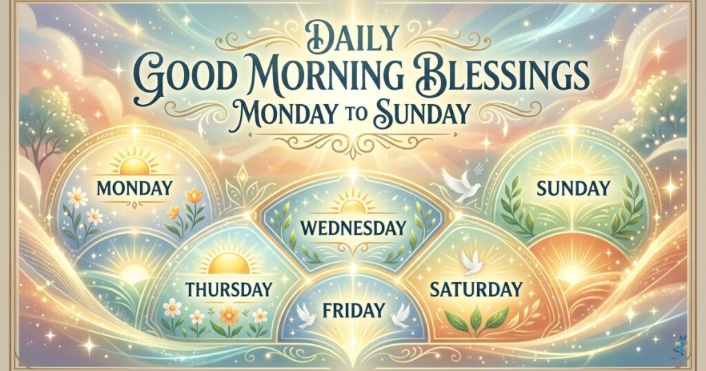 Daily Good Morning Blessings (Monday to Sunday)