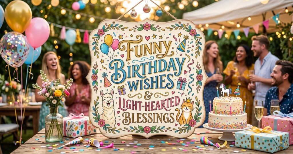 Funny Birthday Wishes & Light-Hearted Blessings
