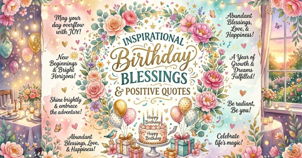 Inspirational Birthday Blessings & Positive Quotes