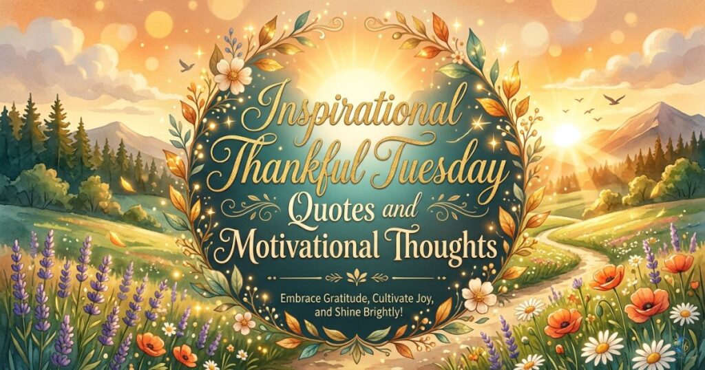 Inspirational Thankful Tuesday Quotes and Motivational Thoughts