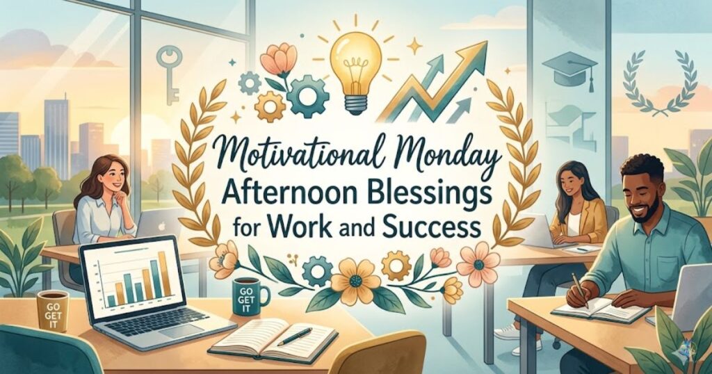 Motivational Monday Afternoon Blessings for Work and Success