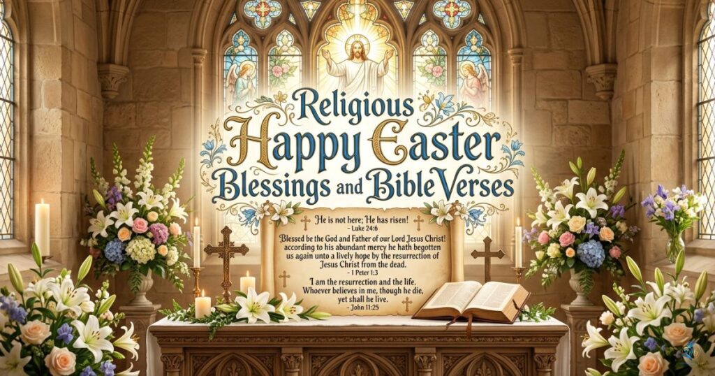 Religious Happy Easter Blessings and Bible Verses
