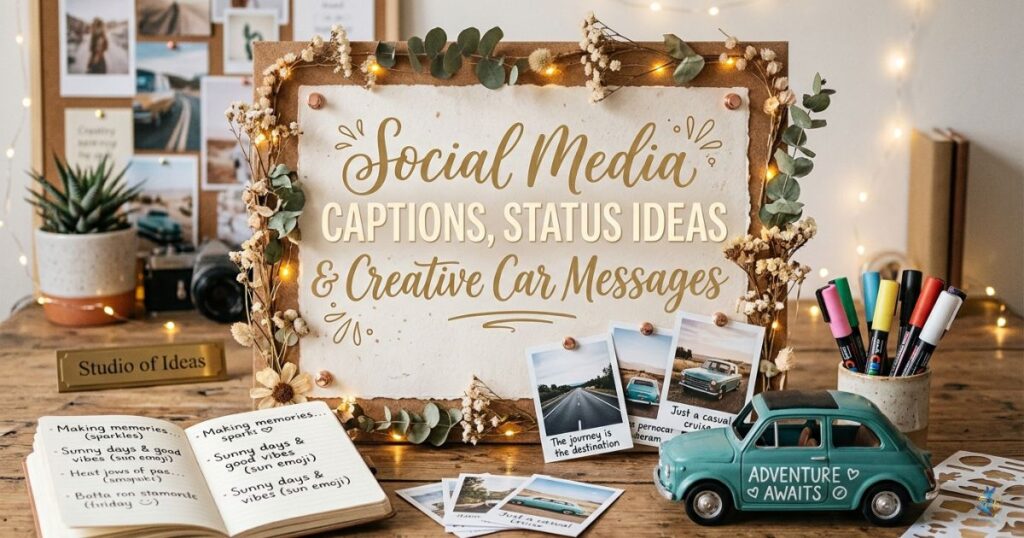 Social Media Captions, Status Ideas & Creative Car Messages