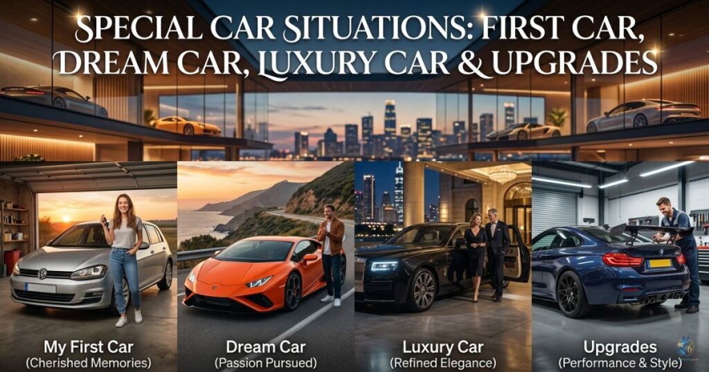 Special Car Situations: First Car, Dream Car, Luxury Car & Upgrades