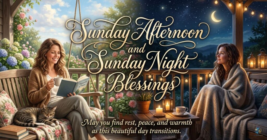 Sunday Afternoon and Sunday Night Blessings