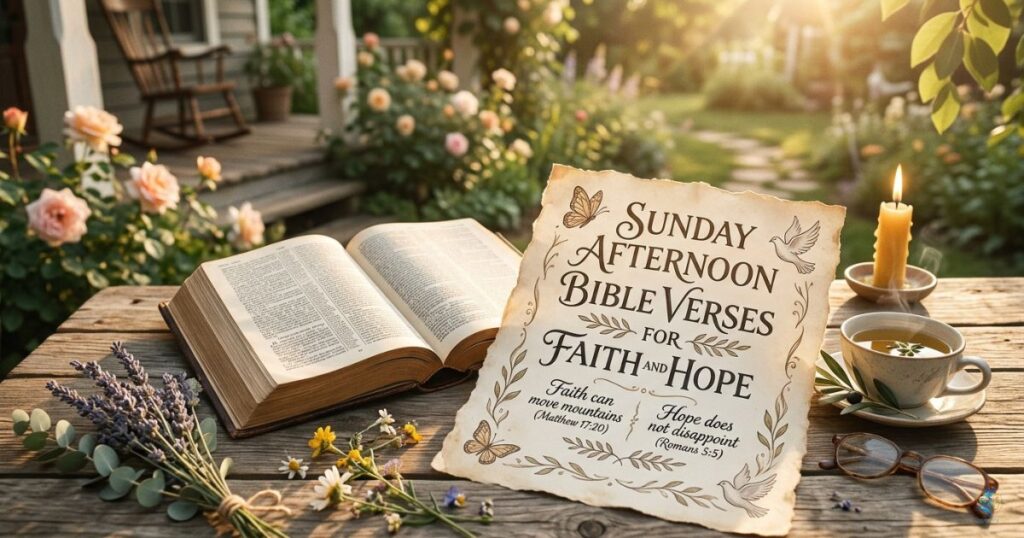 Sunday Afternoon Bible Verses for Faith and Hope
