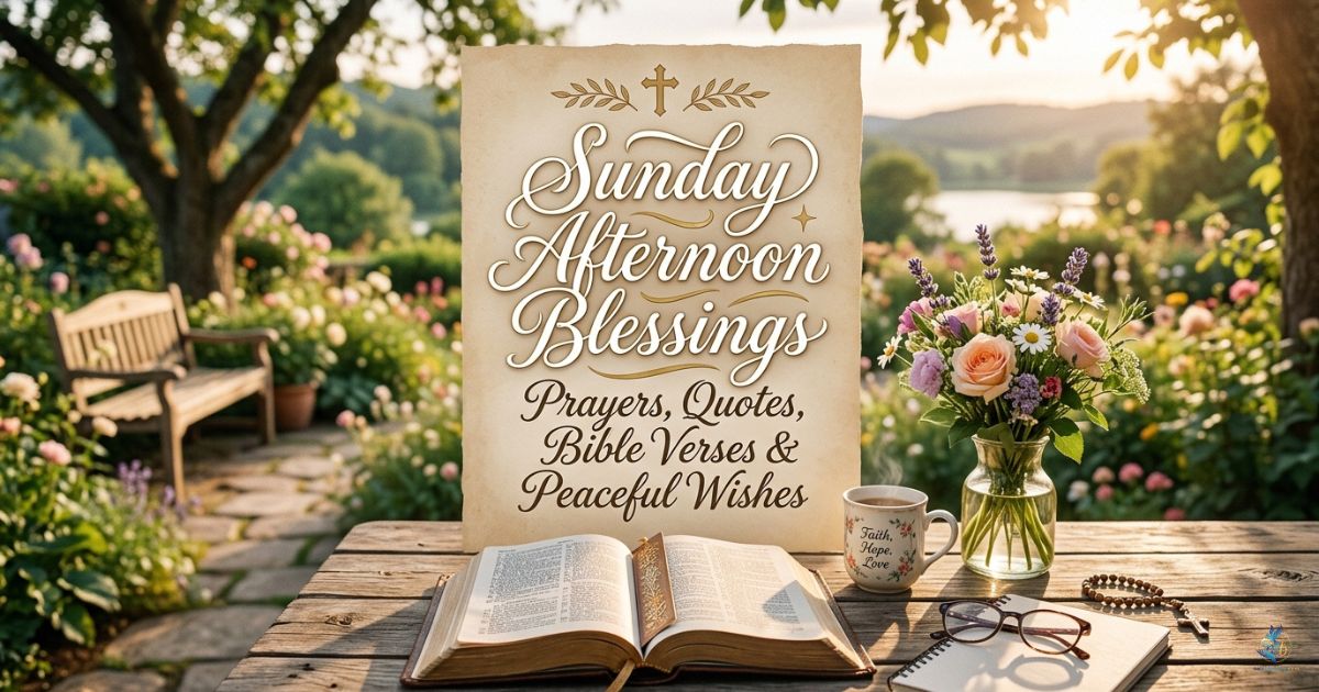 Sunday Afternoon Blessings: Prayers, Quotes, Bible Verses & Peaceful Wishes