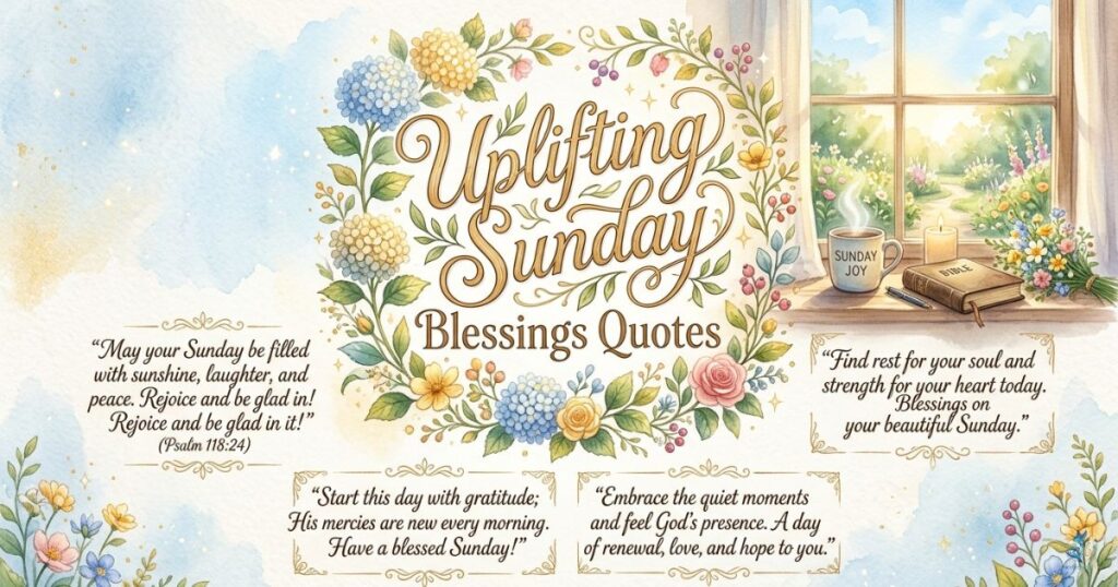Uplifting Sunday Blessings Quotes