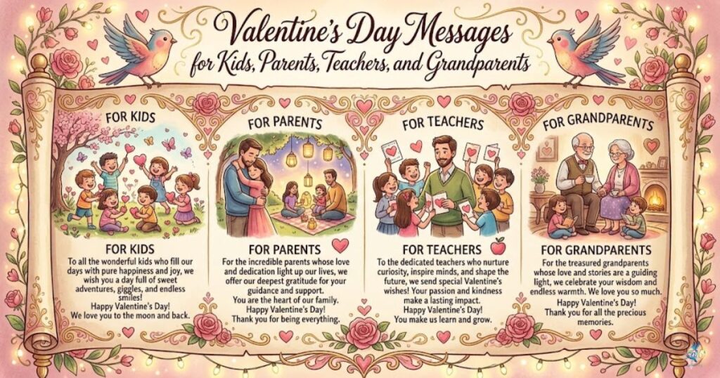 Valentine’s Day Messages for Kids, Parents, Teachers, and Grandparents
